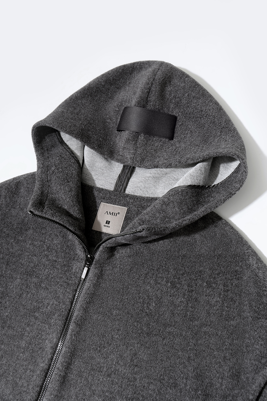 Hooded Single-Faced Wool Vest|AMII