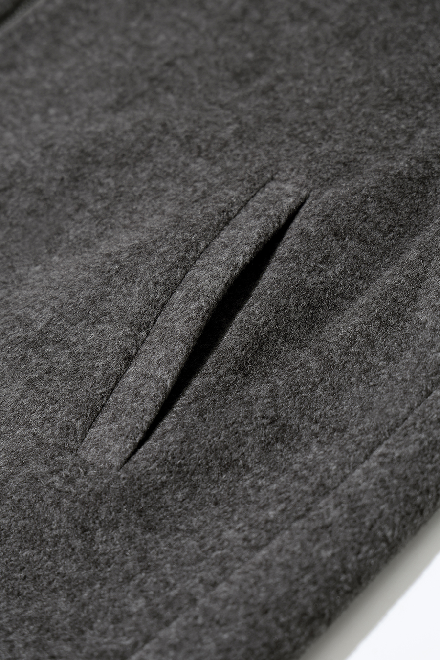 Hooded Single-Faced Wool Vest|AMII
