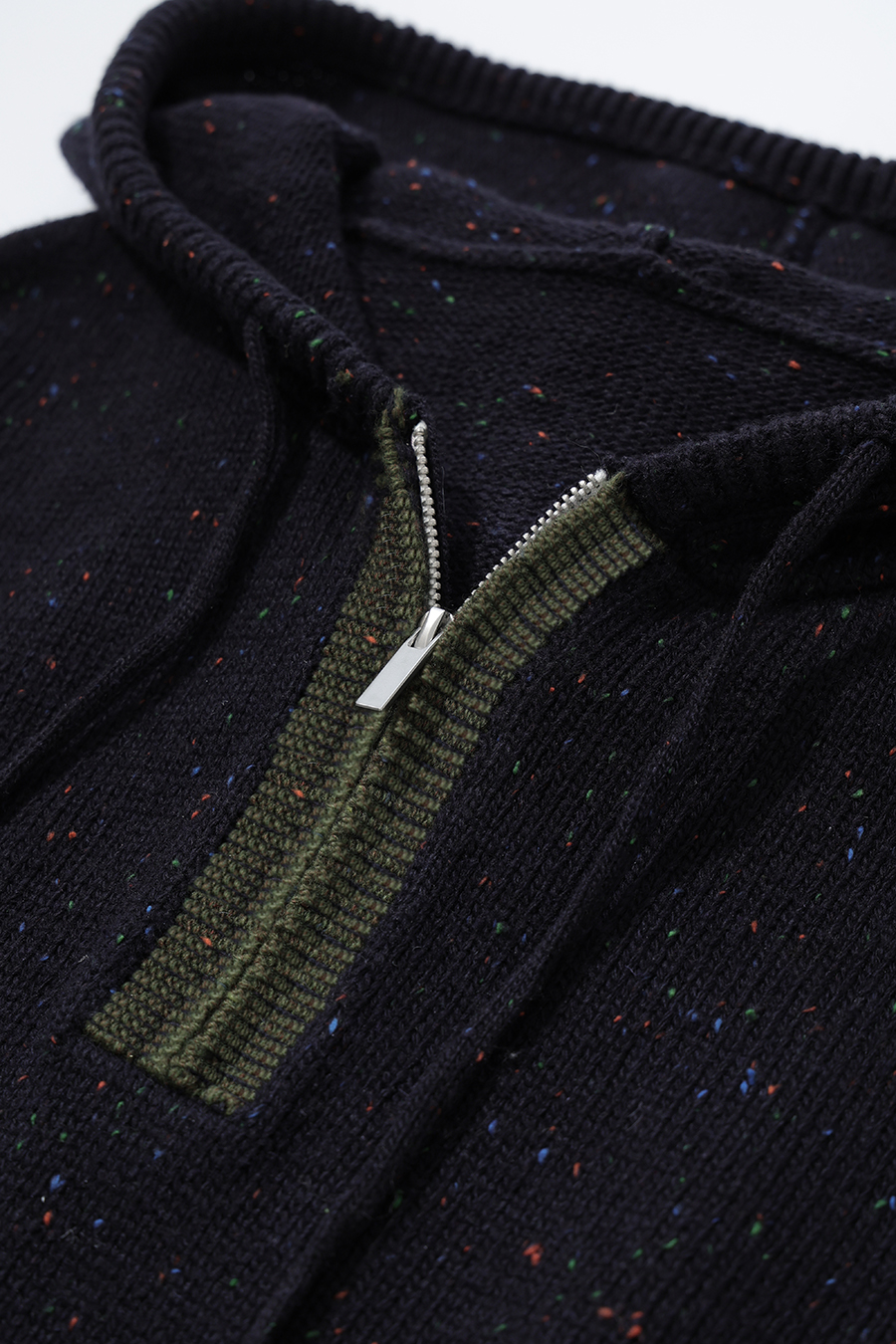 Confetti Yarn Hooded Sweater|AMII