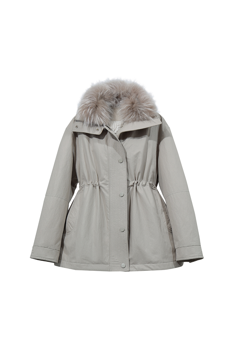 Raccoon Fur Collar Down Jacket|AMII