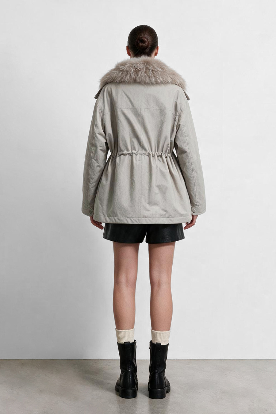 Raccoon Fur Collar Down Jacket|AMII