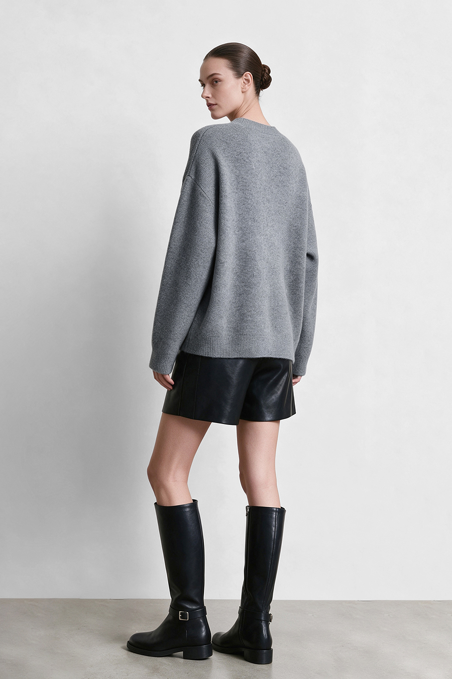 Bow-Embellished Jacquard Sweater|AMII