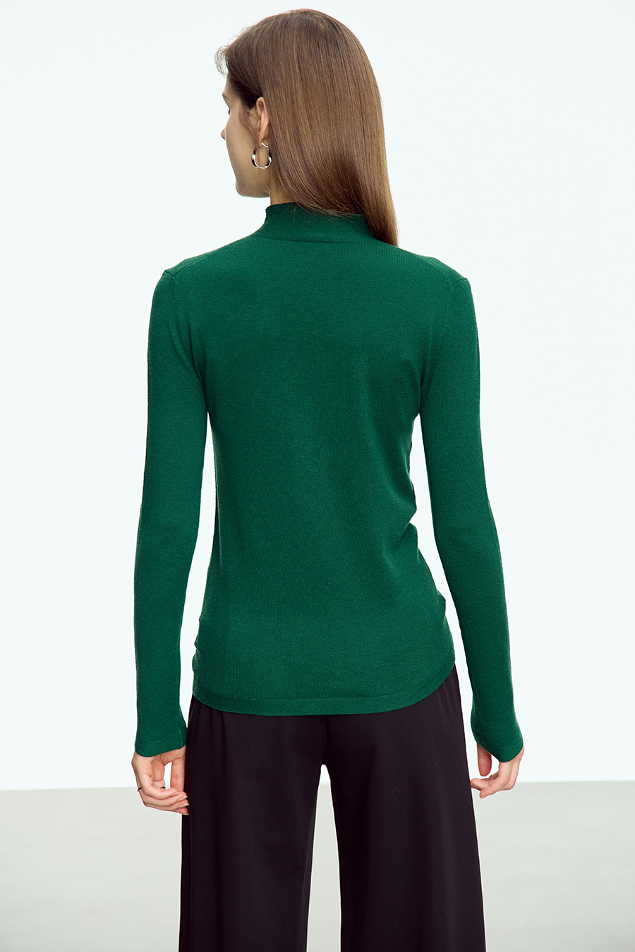 Mock Neck Slim Sweater|AMII-AMII.com