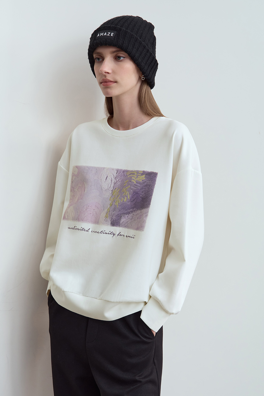 Printed Air Layer Sweatshirt|AMII-AMII.com