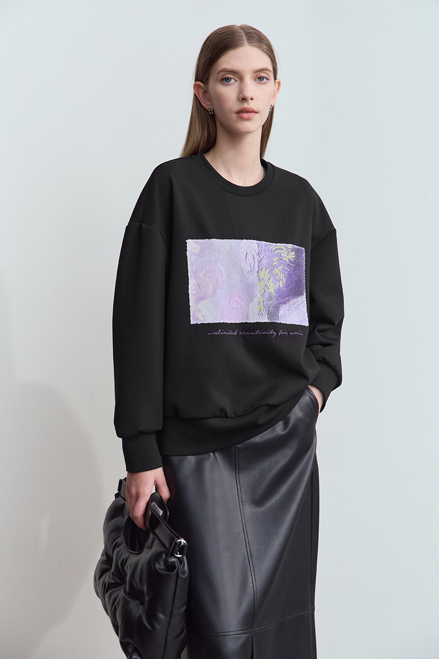 Printed Air Layer Sweatshirt|AMII-AMII.com