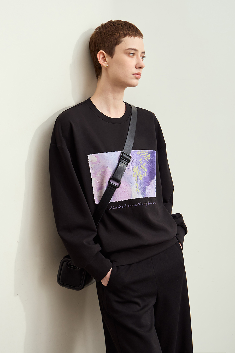 Printed Air Layer Sweatshirt|AMII-AMII.com