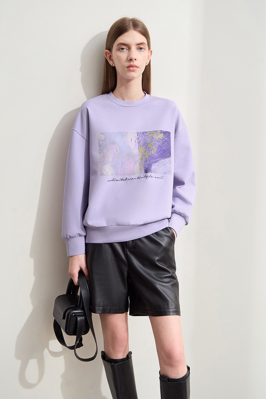 Printed Air Layer Sweatshirt|AMII-AMII.com