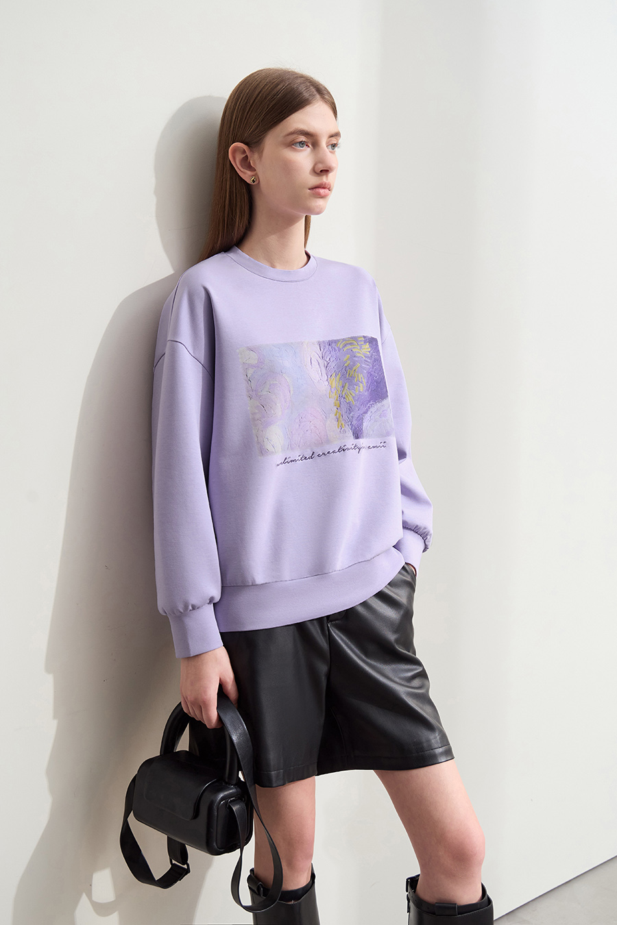 Printed Air Layer Sweatshirt|AMII-AMII.com