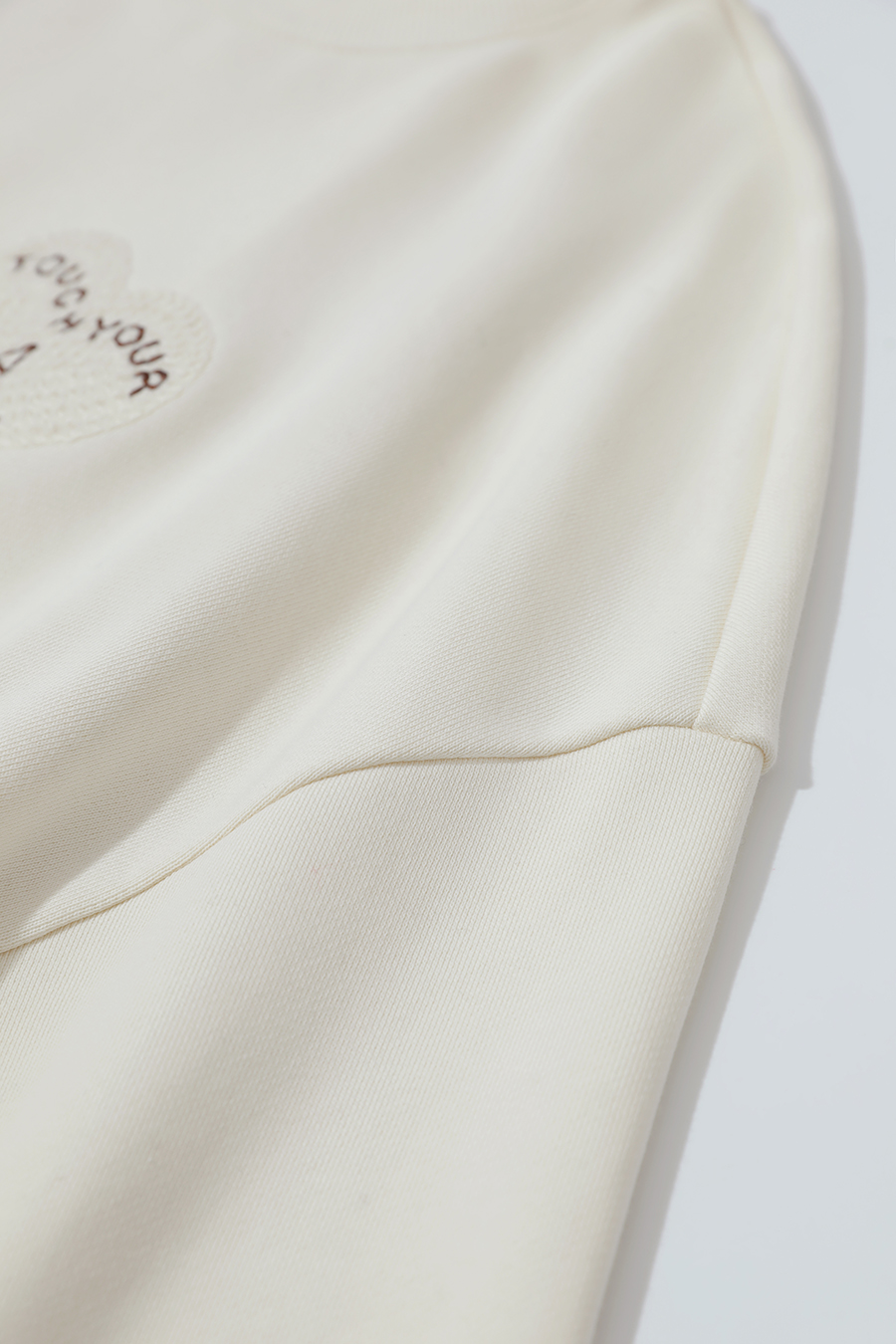 Letter & Heart Embroidered Sweatshirt