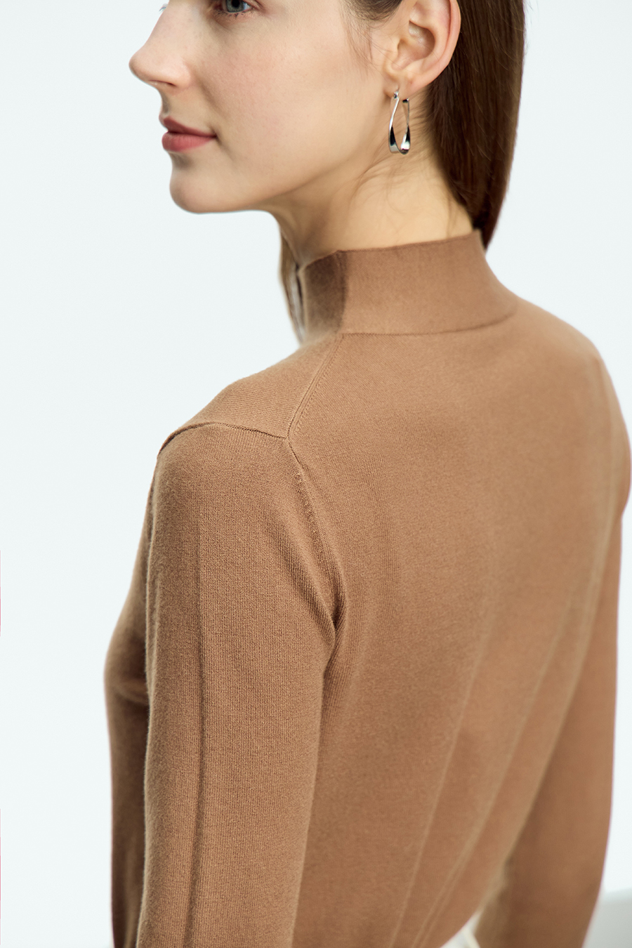 Mock Neck Slim Sweater|AMII-AMII.com
