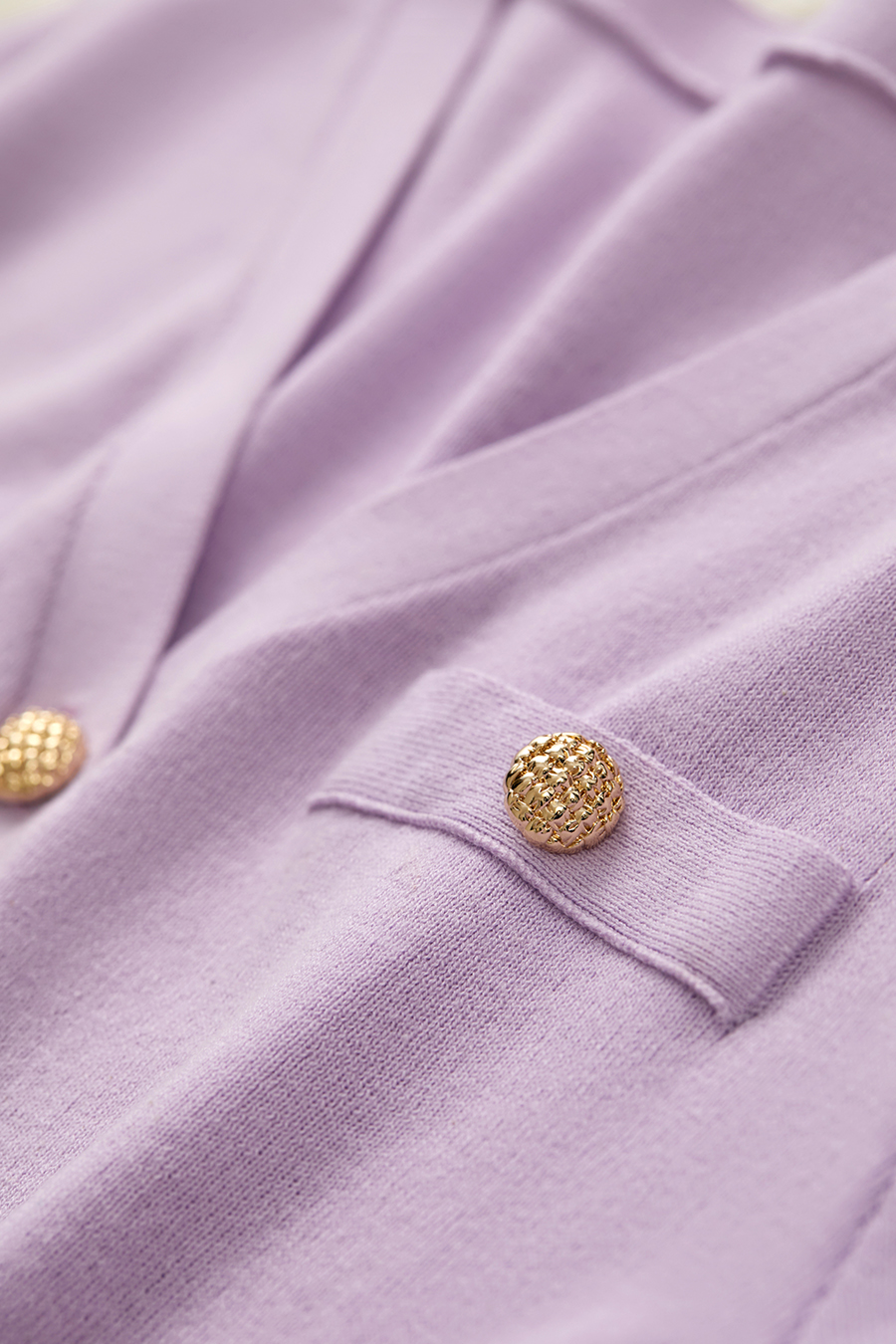 V-Neck 3/4 Sleeve Cotton Knit Cardigan|AMII-AMII.com