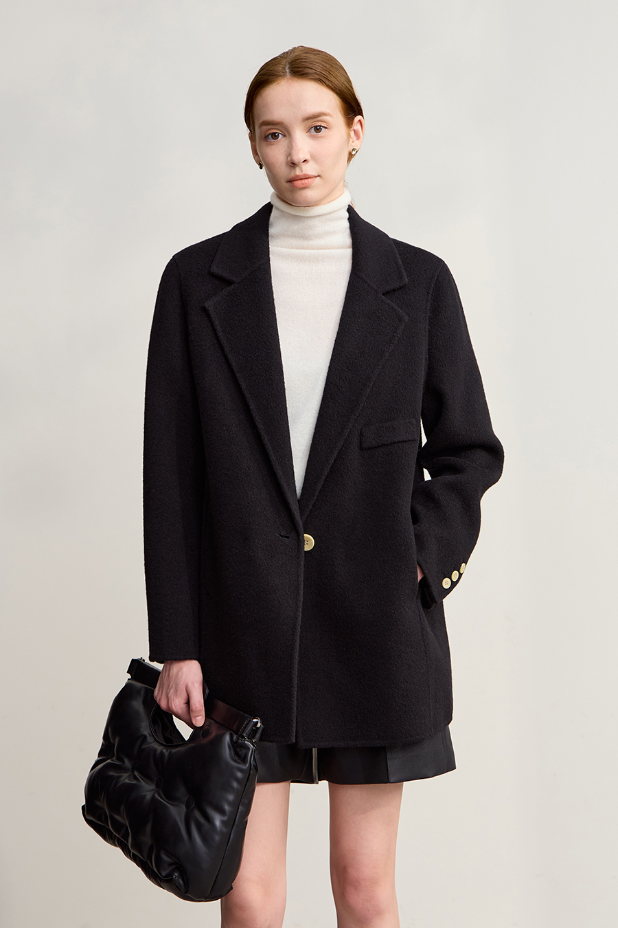 Slit All - Wool Double - faced Fabric|AMII-AMII.com