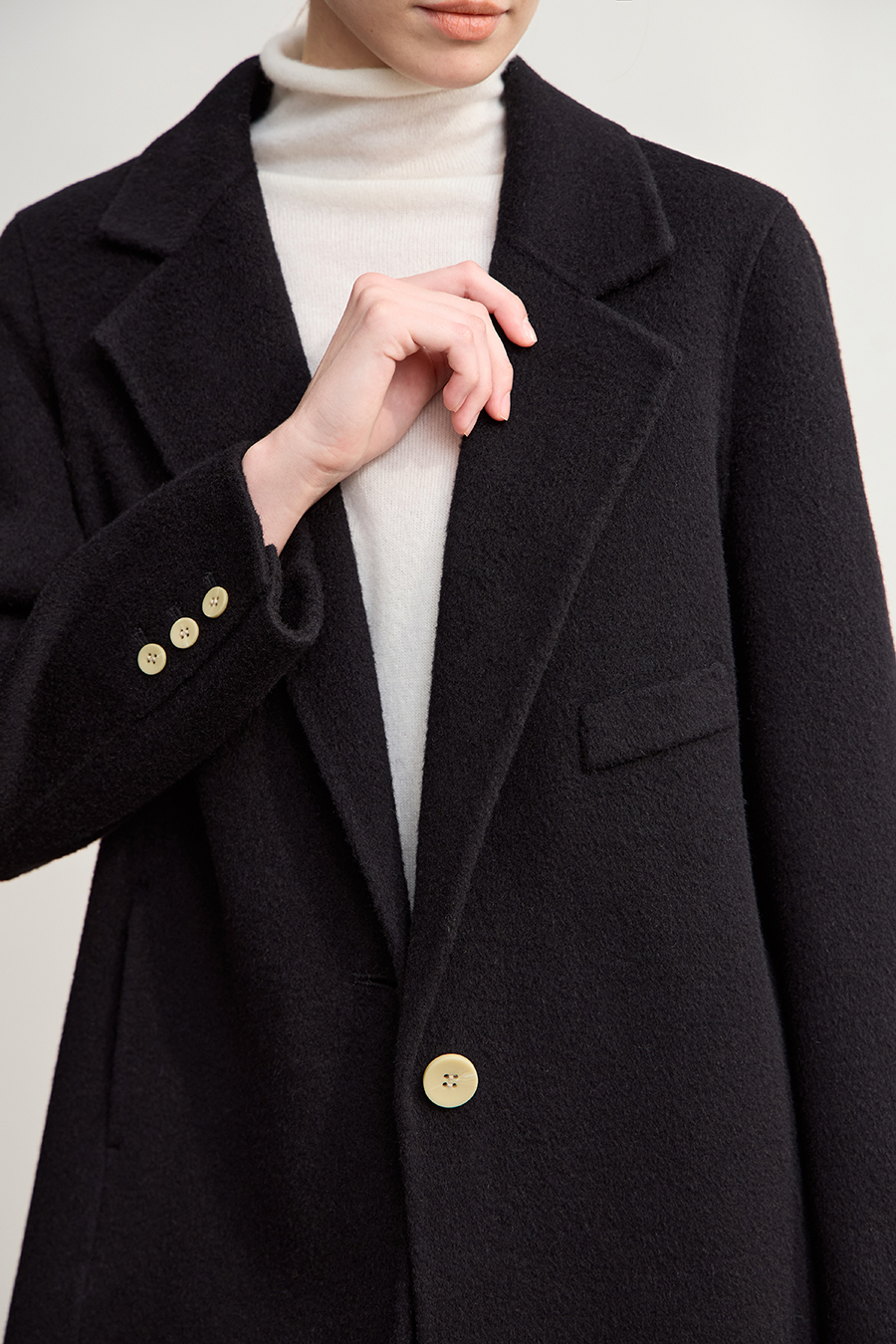 Slit All - Wool Double - faced Fabric|AMII-AMII.com