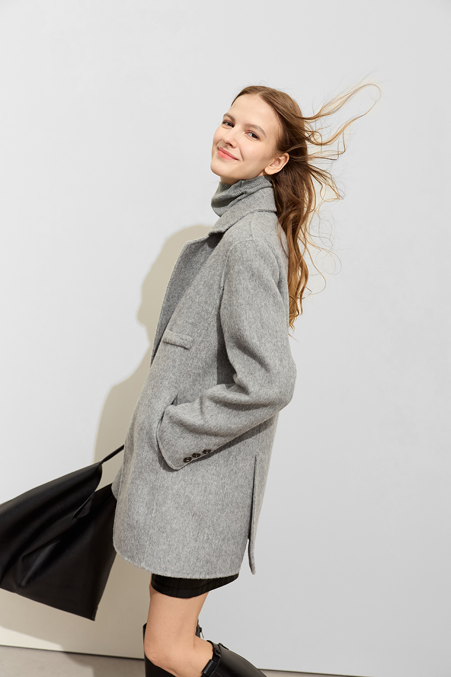 Slit All - Wool Double - faced Fabric|AMII-AMII.com