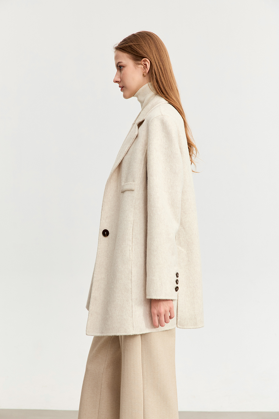 Slit All - Wool Double - faced Fabric|AMII-AMII.com