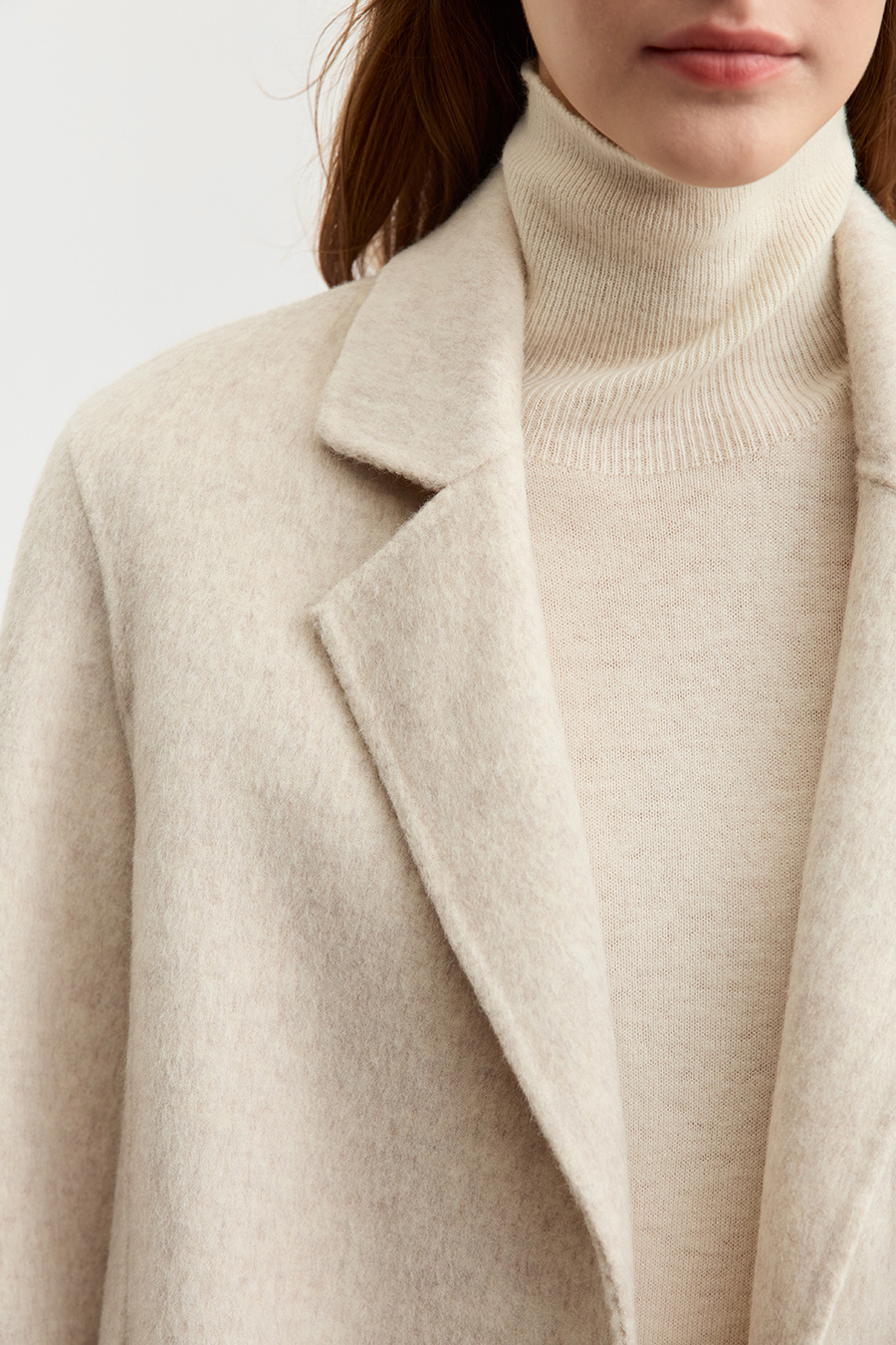 Slit All - Wool Double - faced Fabric|AMII-AMII.com