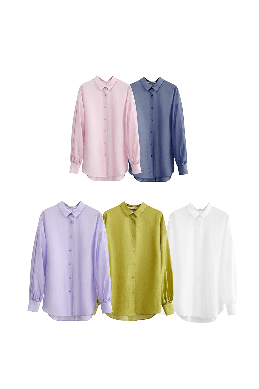 Lapel Drop Shoulder Lantern Sleeve Shirt|AMII-AMII.com