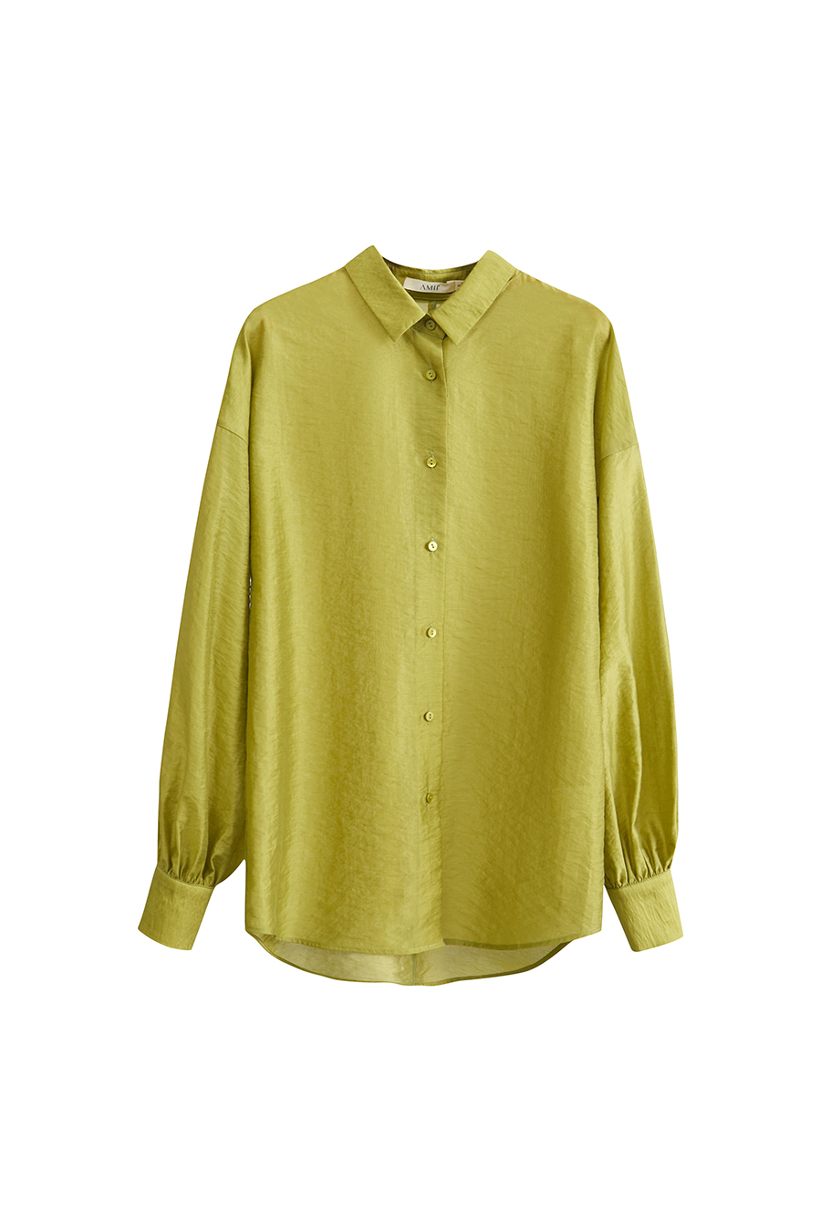 Lapel Drop Shoulder Lantern Sleeve Shirt|AMII-AMII.com