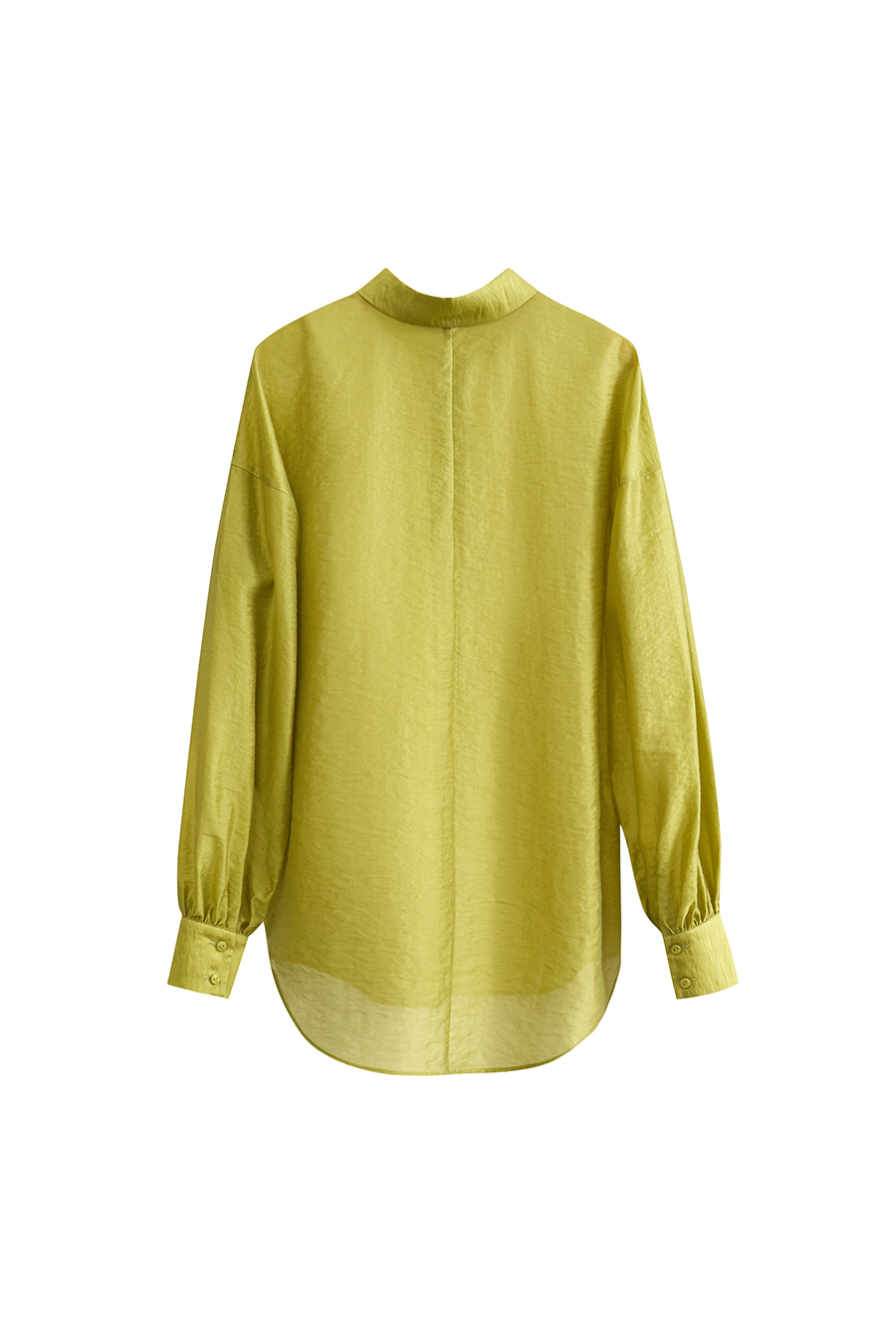 Lapel Drop Shoulder Lantern Sleeve Shirt|AMII-AMII.com