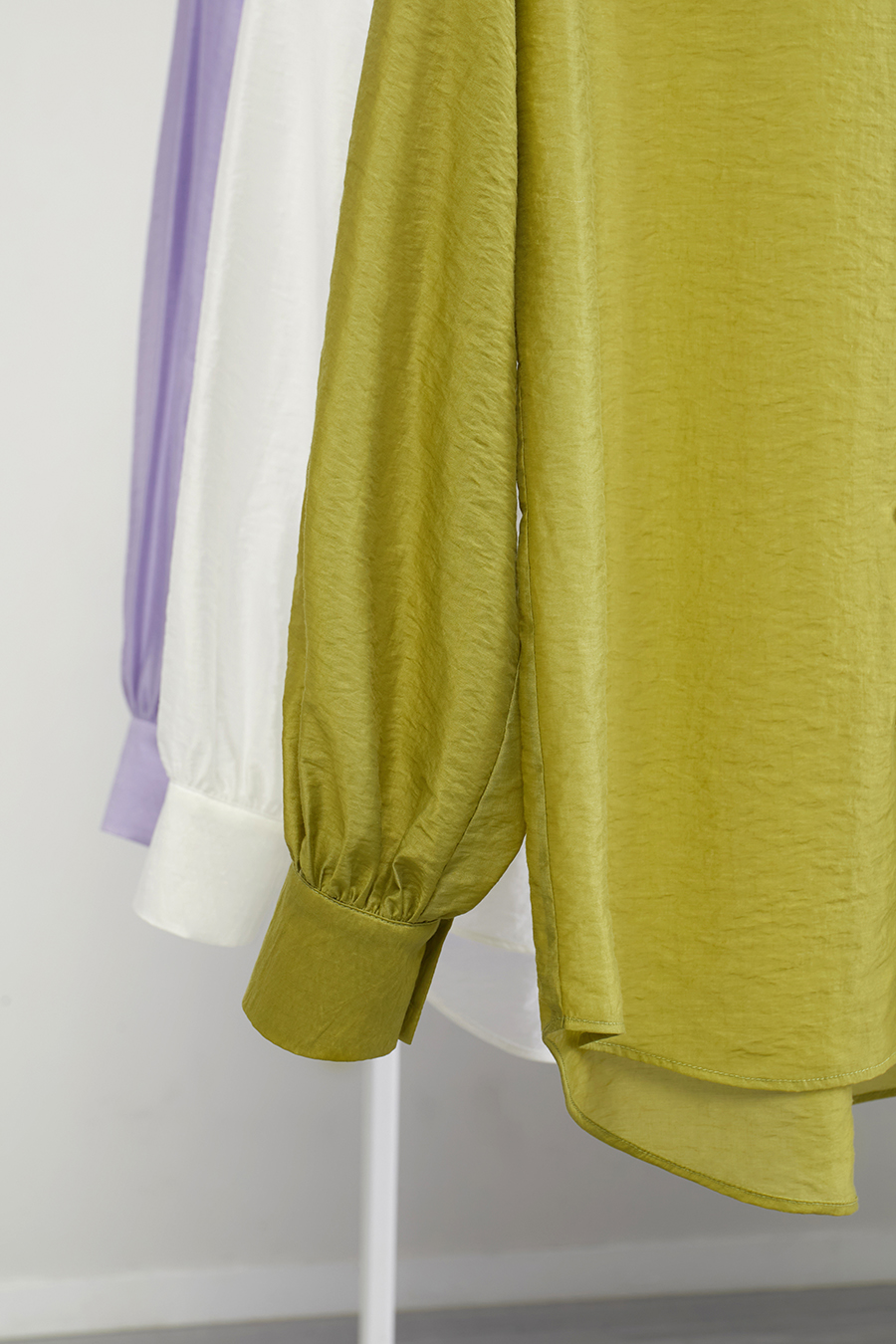 Lapel Drop Shoulder Lantern Sleeve Shirt|AMII-AMII.com