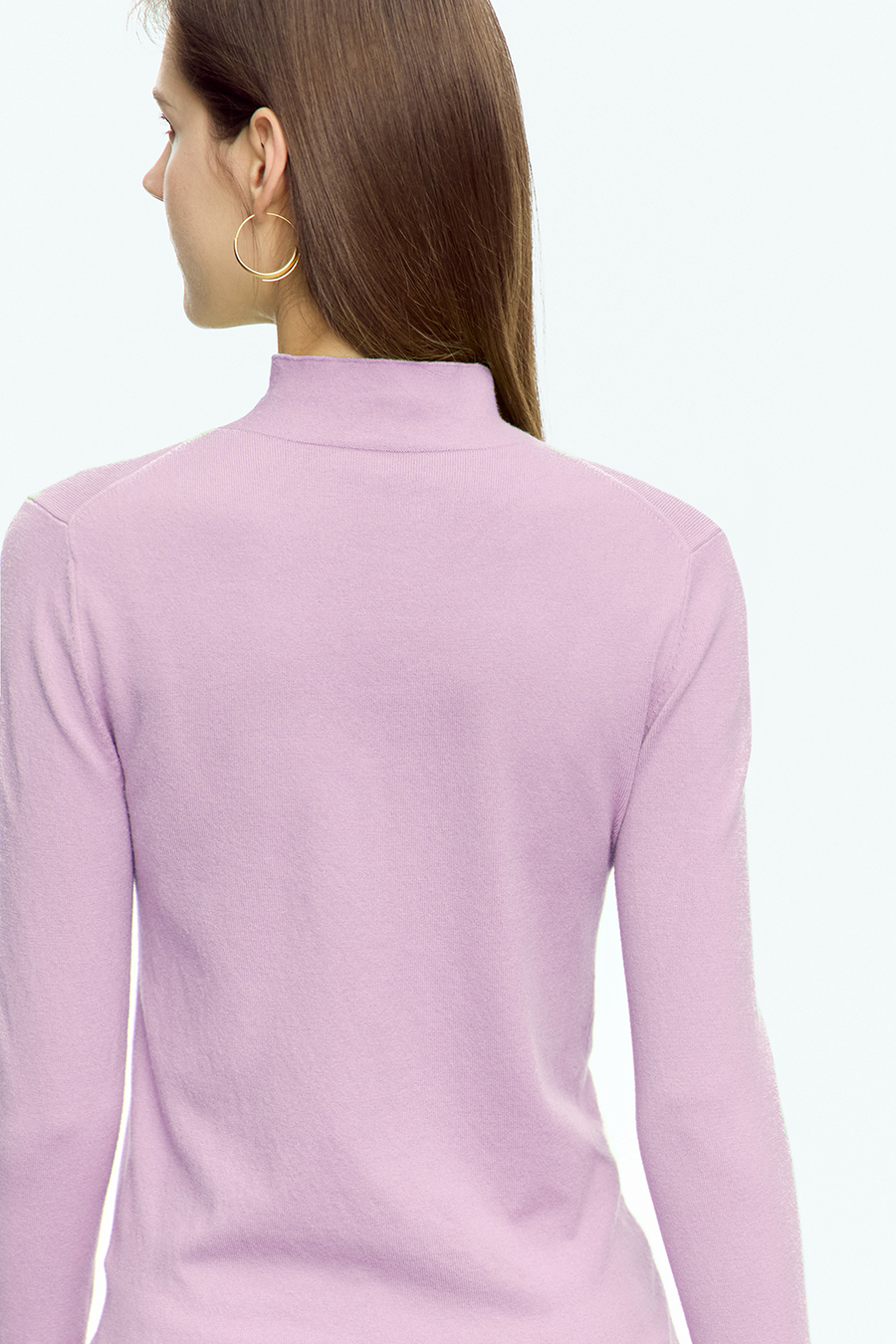 Mock Neck Slim Sweater|AMII-AMII.com