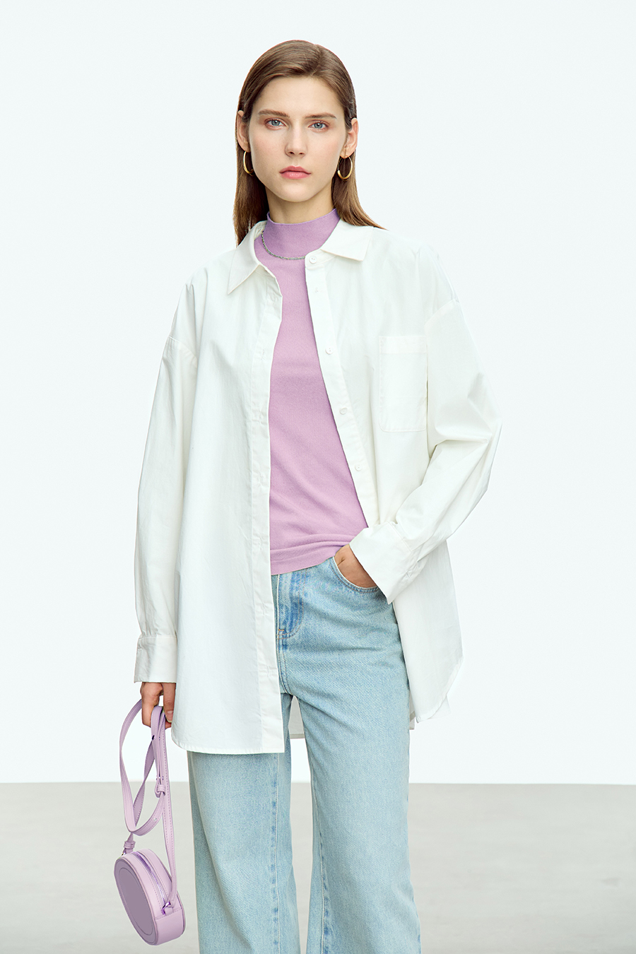 Mock Neck Slim Sweater|AMII-AMII.com