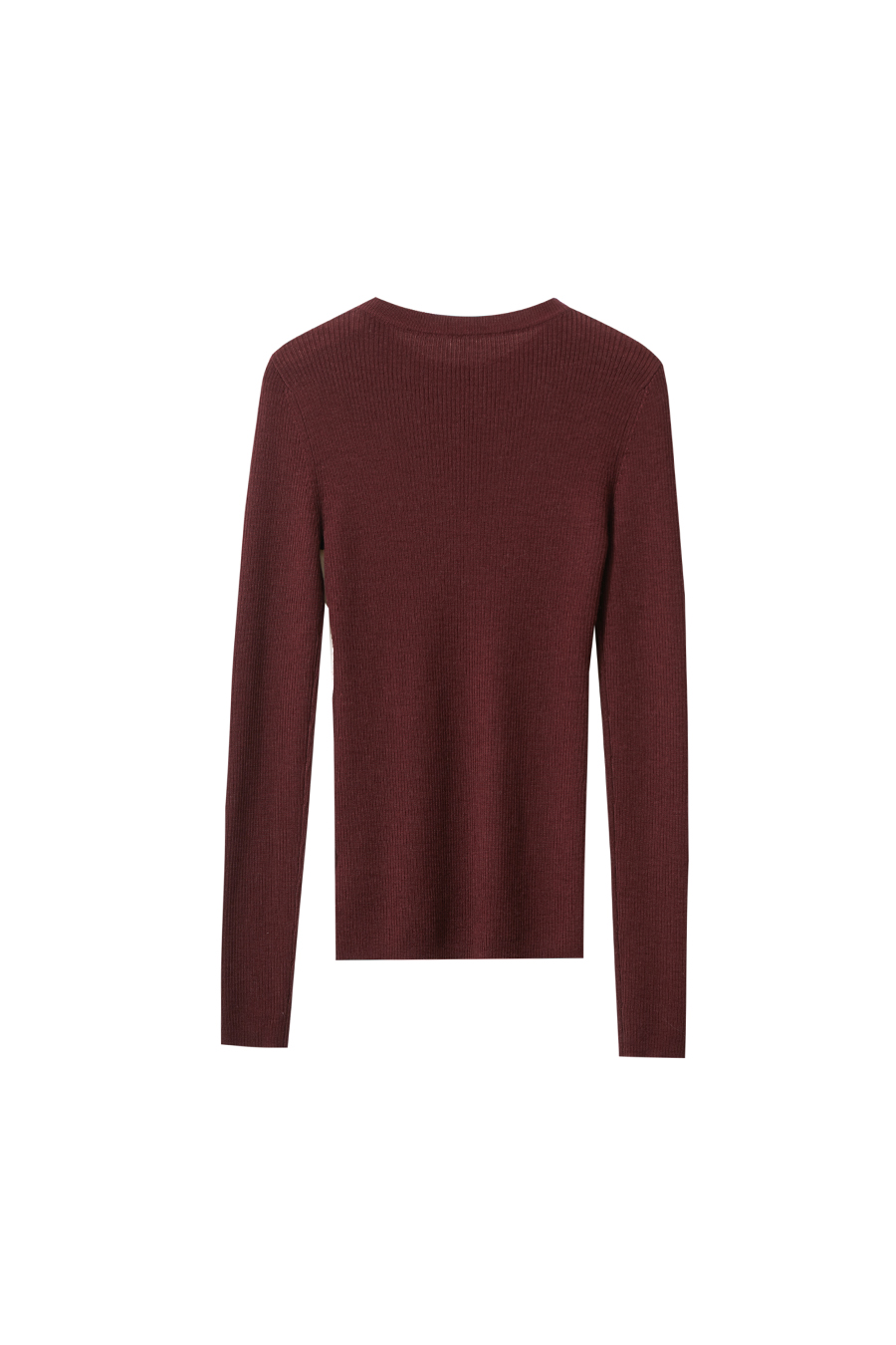 Slim Small Crew Neck Wool Sweater|AMII-AMII.com