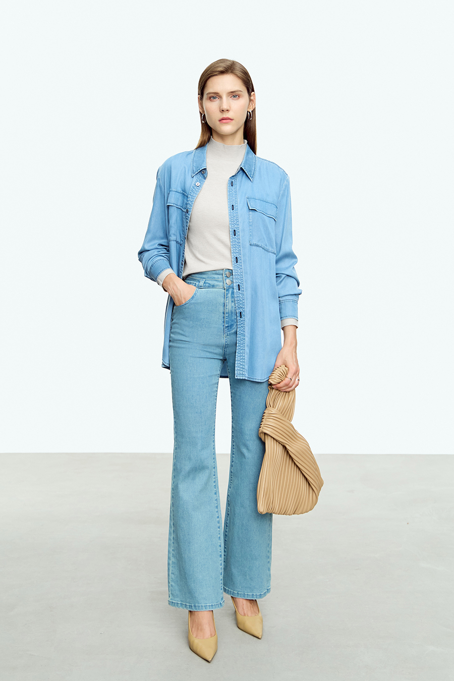 Mock Neck Slim Sweater|AMII-AMII.com