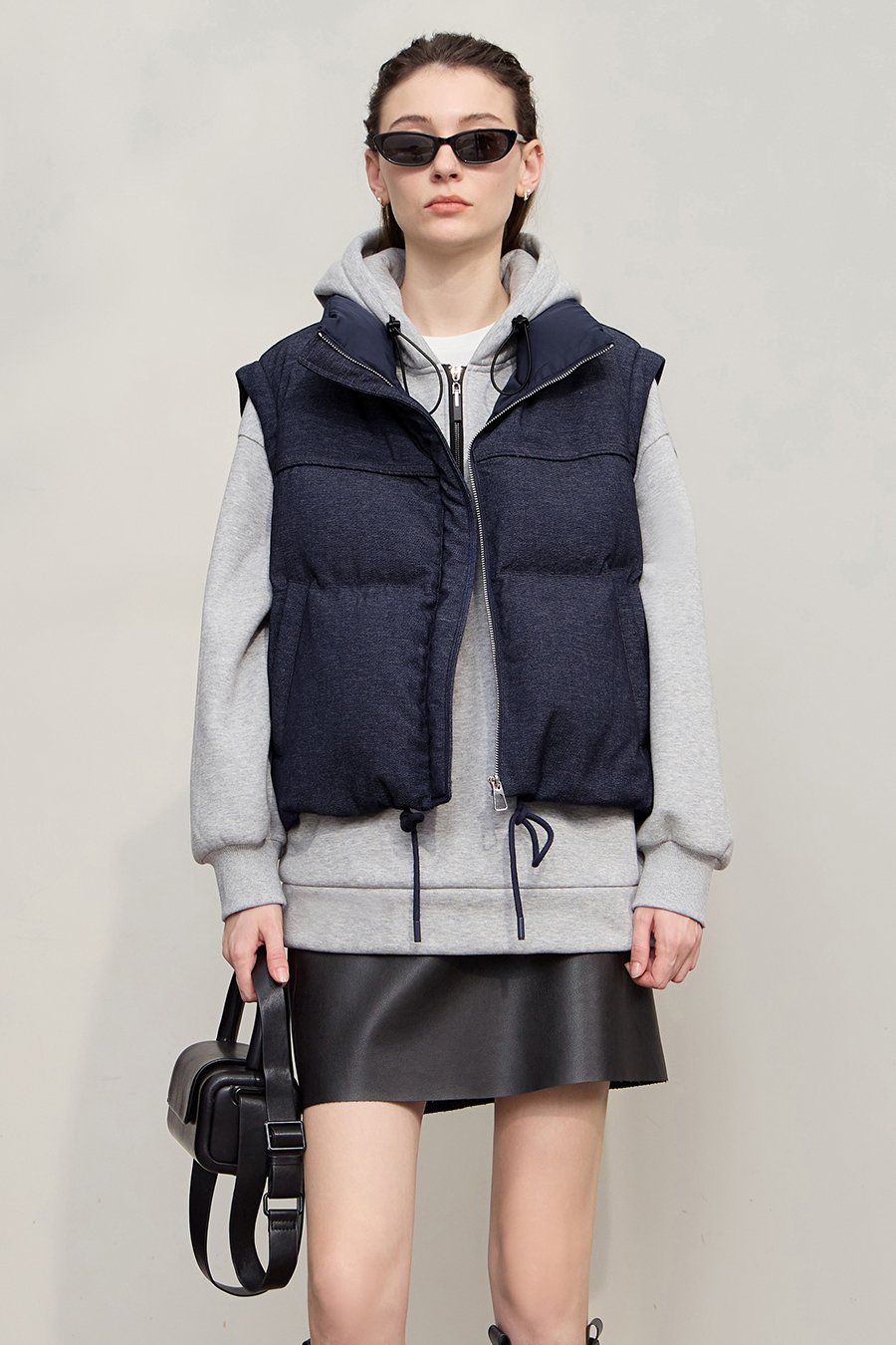 Detachable Sleeve Two - way Down Jacket|AMII-AMII.com