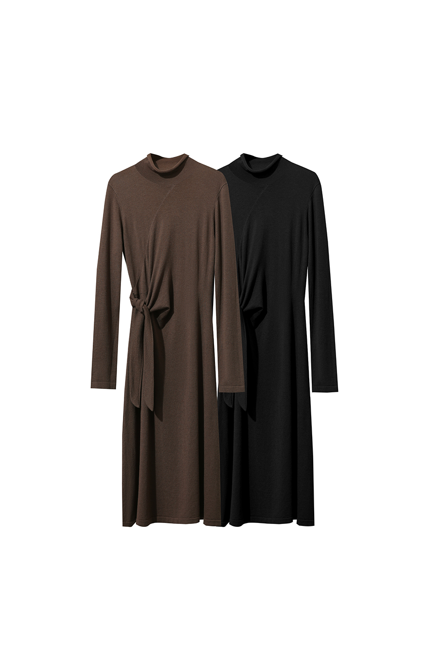 High Neck Tie - Waist Dress|AMII-AMII.com