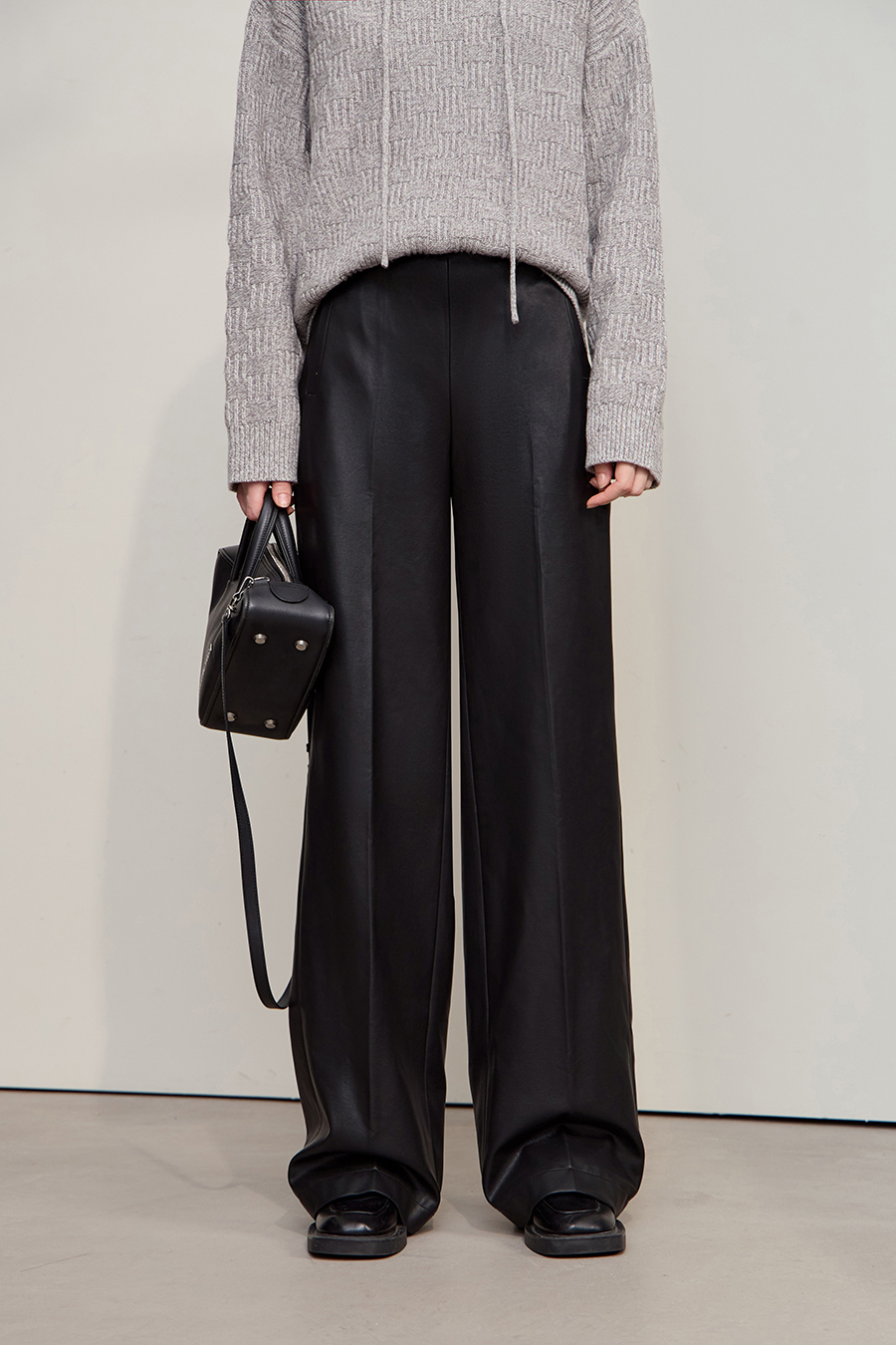 Casual Versatile Leather Long Pants|AMII-AMII.com