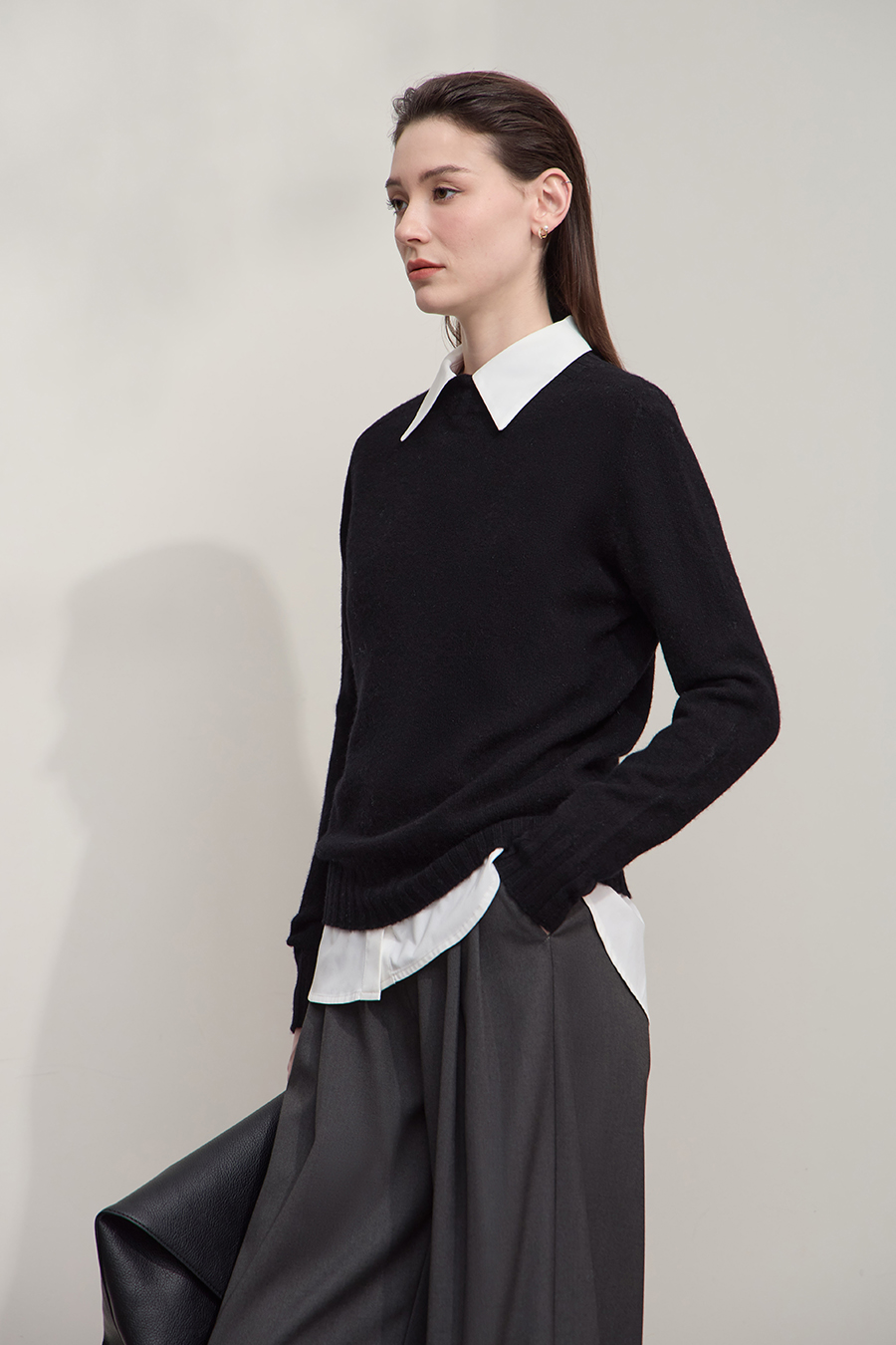 All - Wool Mock Neck Sweater|AMII-AMII.com