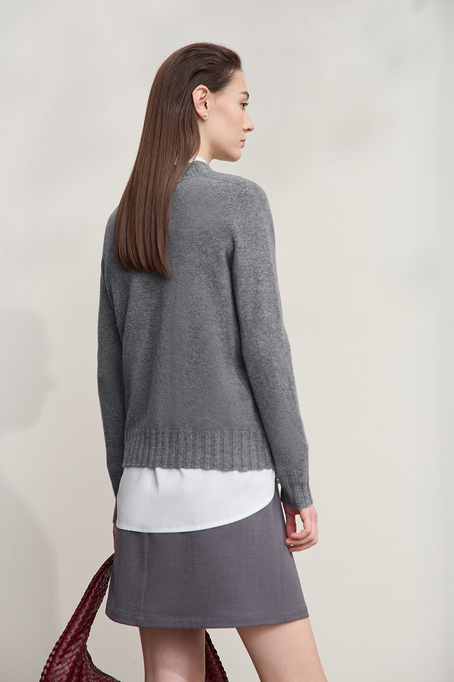 All - Wool Mock Neck Sweater|AMII-AMII.com