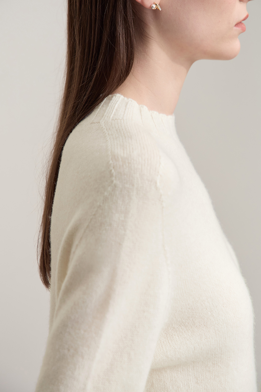 All - Wool Mock Neck Sweater|AMII-AMII.com