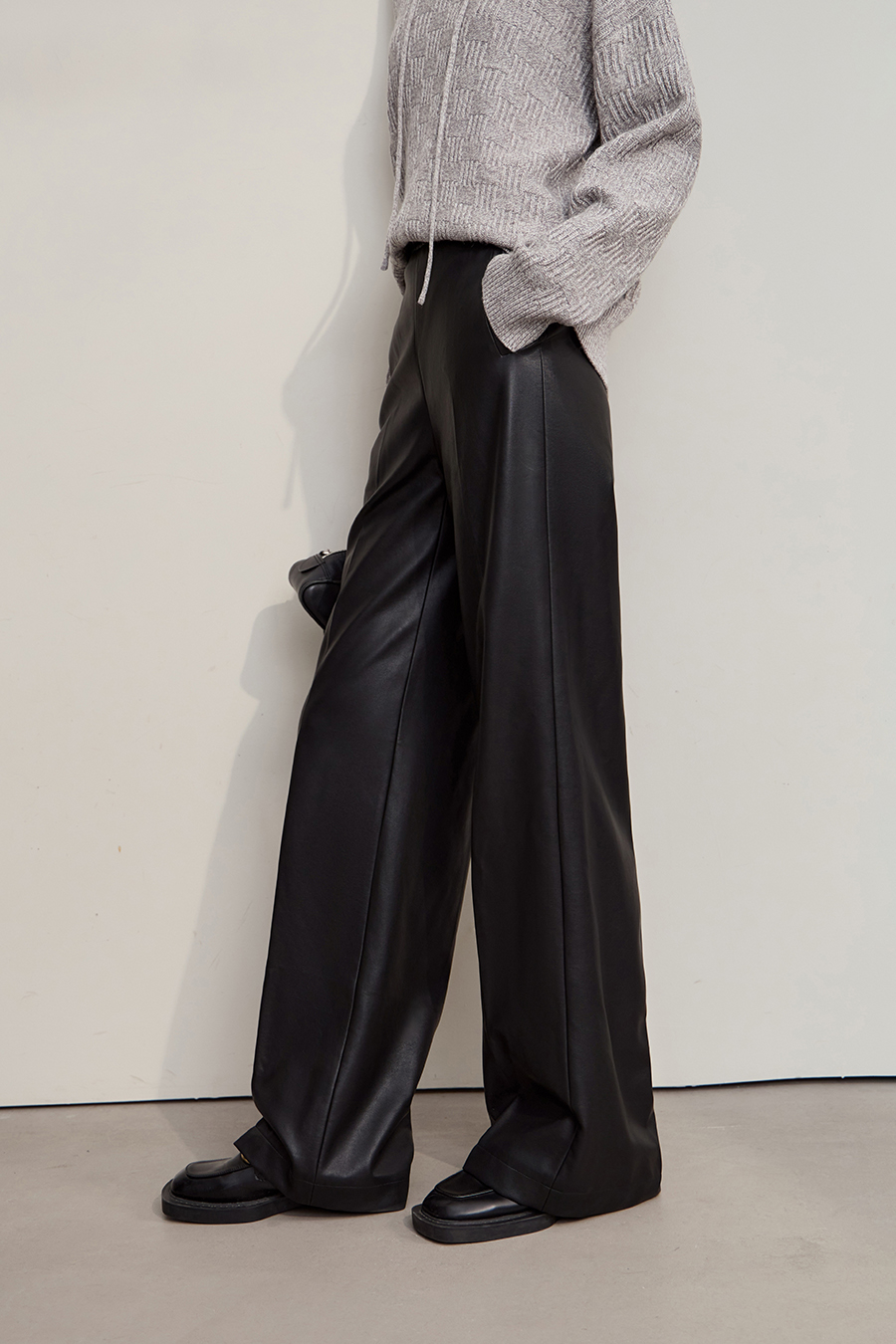 Casual Versatile Leather Long Pants|AMII-AMII.com