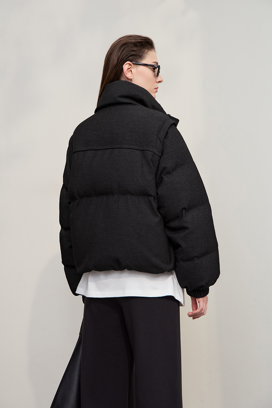 Detachable Sleeve Two - way Down Jacket|AMII-AMII.com