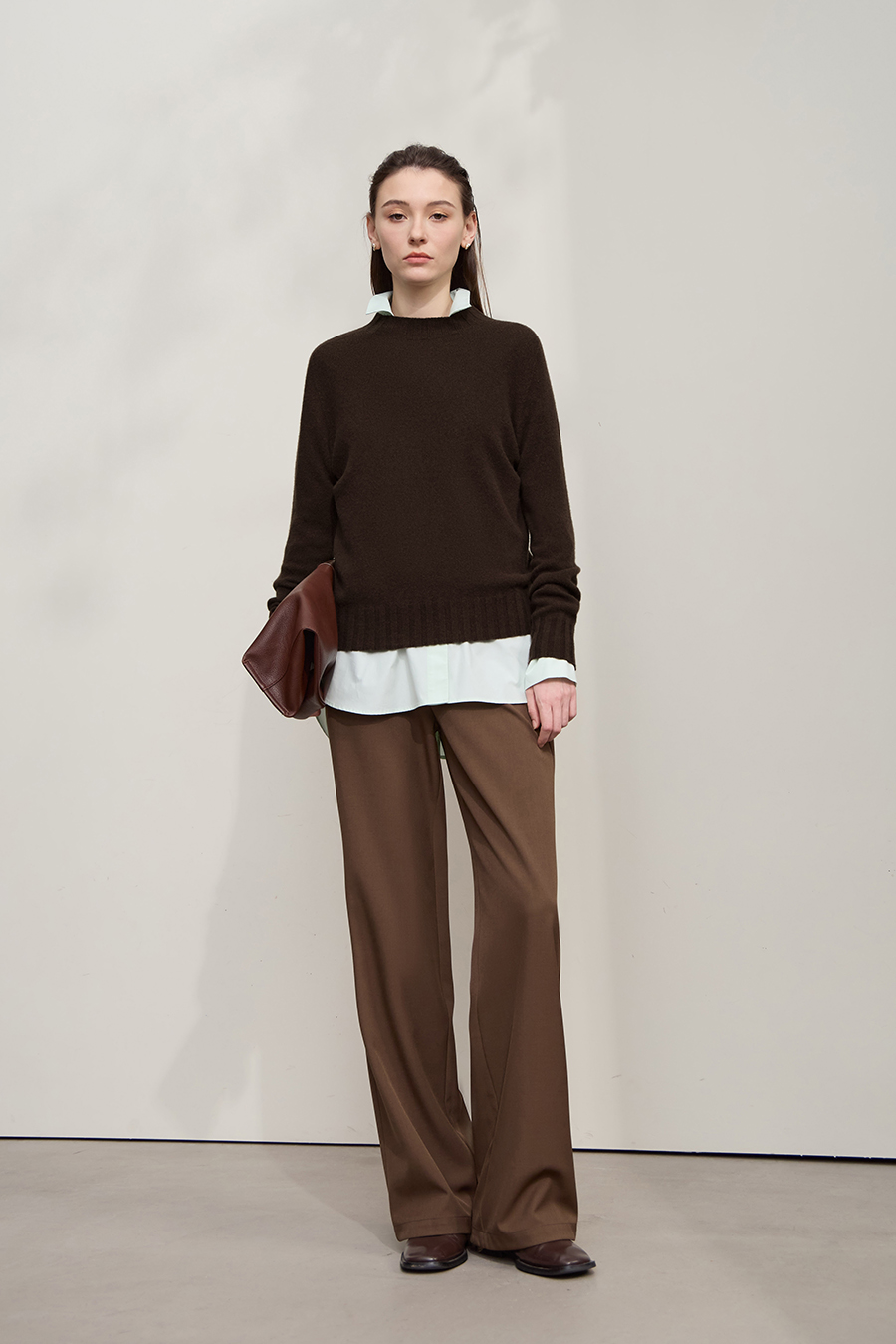 All - Wool Mock Neck Sweater|AMII-AMII.com