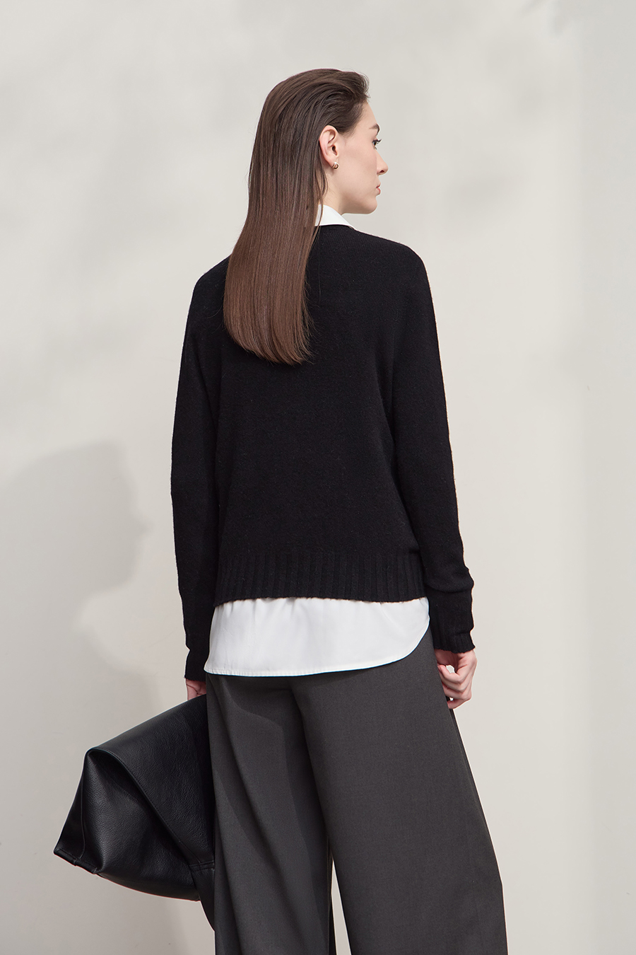 All - Wool Mock Neck Sweater|AMII-AMII.com
