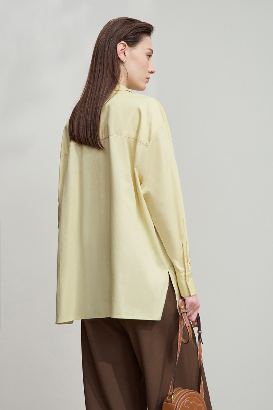 Mid - Length All - Cotton Loose Shirt|AMII-AMII.com