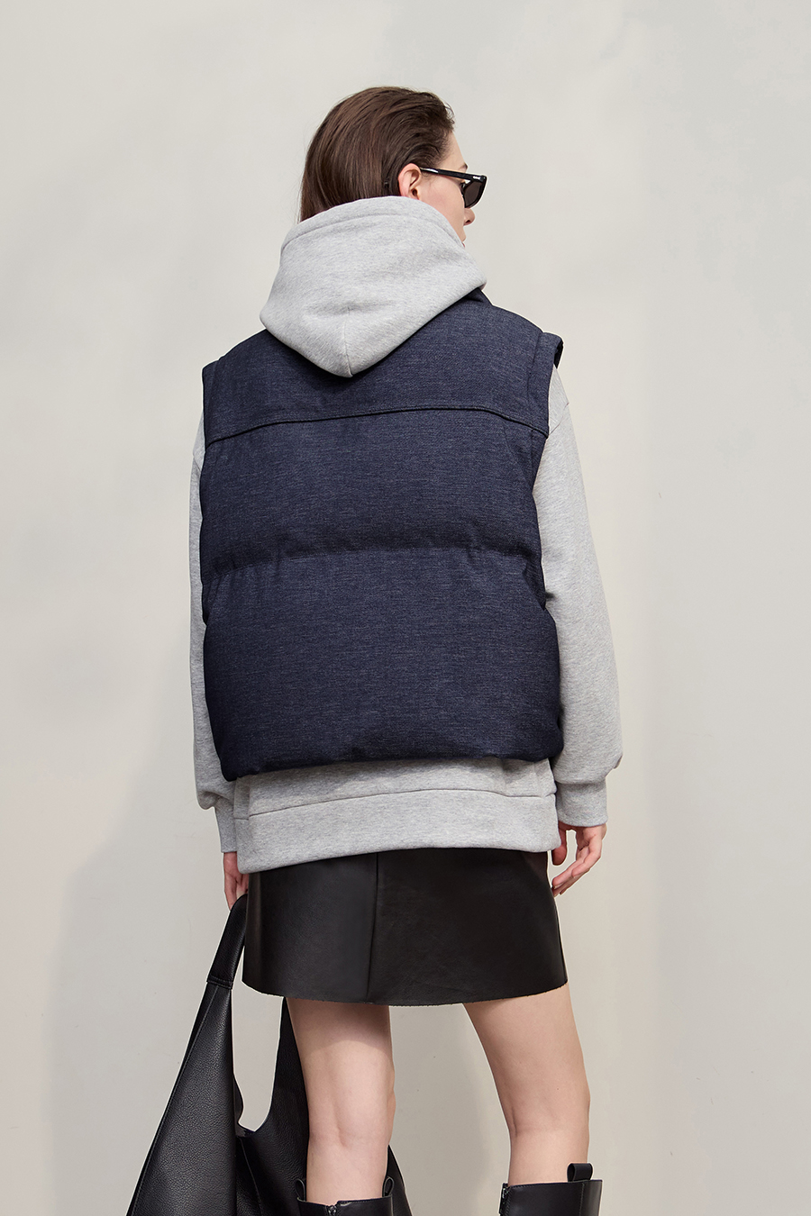 Detachable Sleeve Two - way Down Jacket|AMII-AMII.com