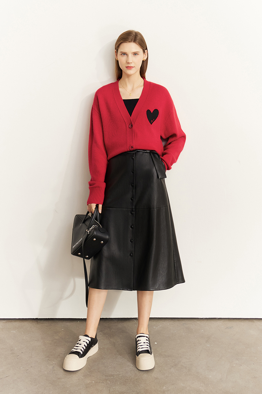 Embroidered V - Neck Knitted Cardigan|AMII-AMII.com