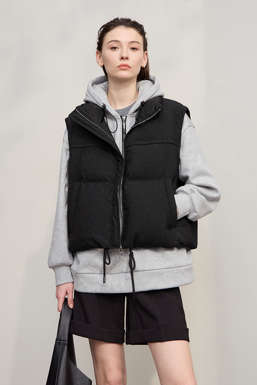 Detachable Sleeve Two - way Down Jacket|AMII-AMII.com