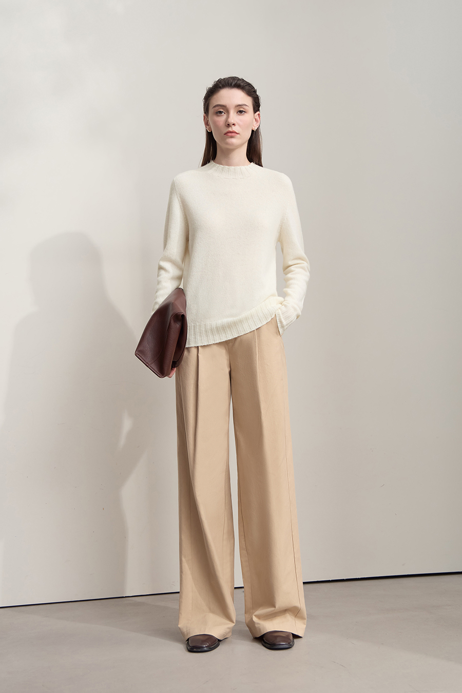 All - Wool Mock Neck Sweater|AMII-AMII.com