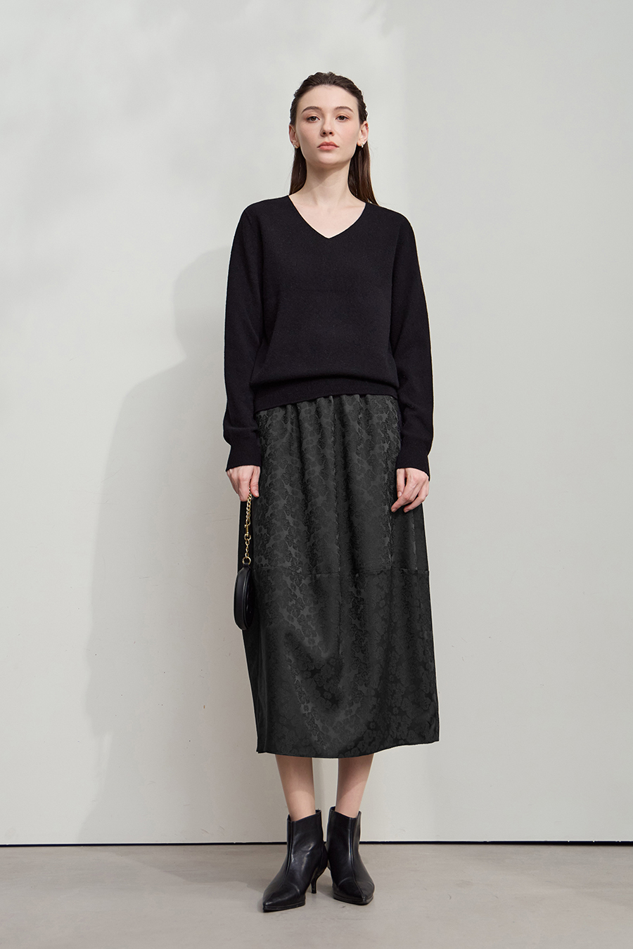 Heavy Jacquard Skirt|AMII-AMII.com