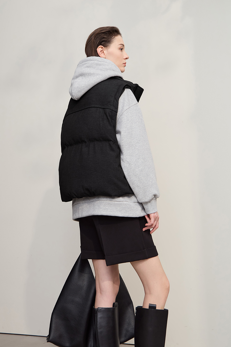 Detachable Sleeve Two - way Down Jacket|AMII-AMII.com