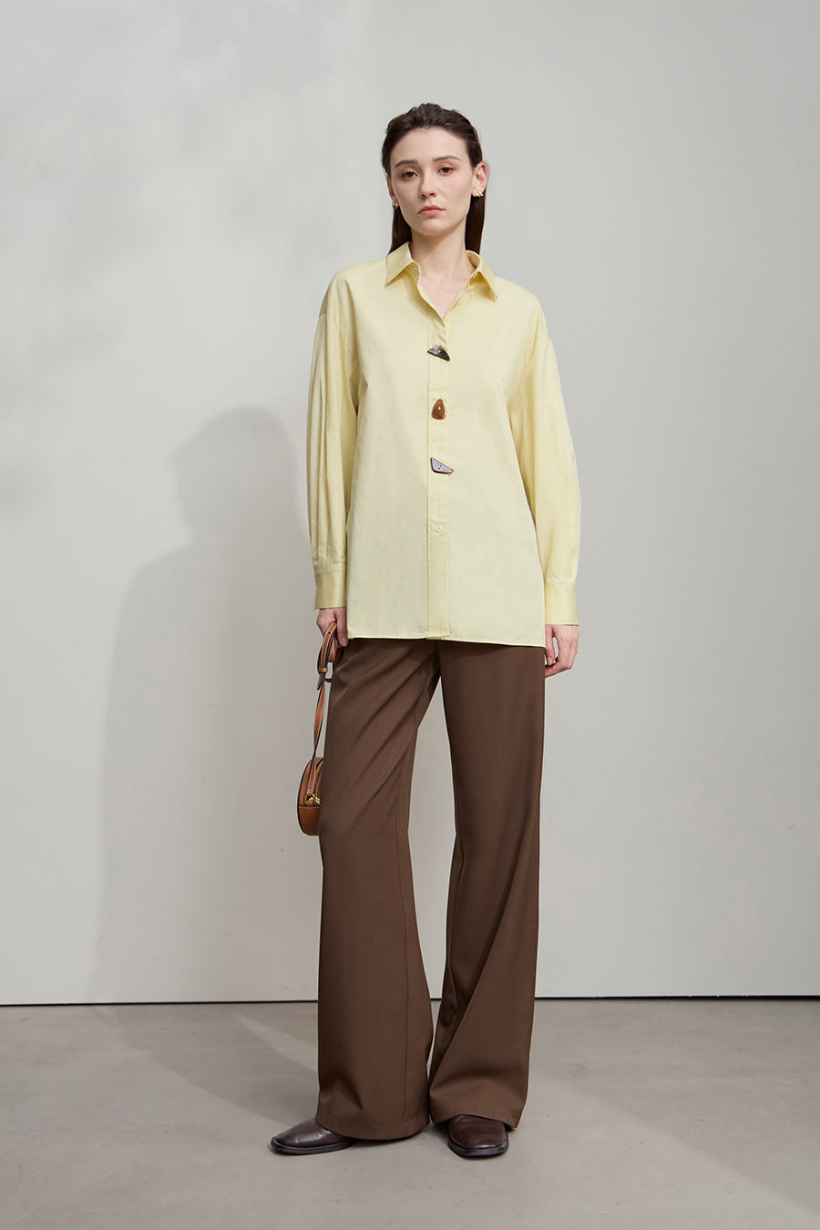 Mid - Length All - Cotton Loose Shirt|AMII-AMII.com