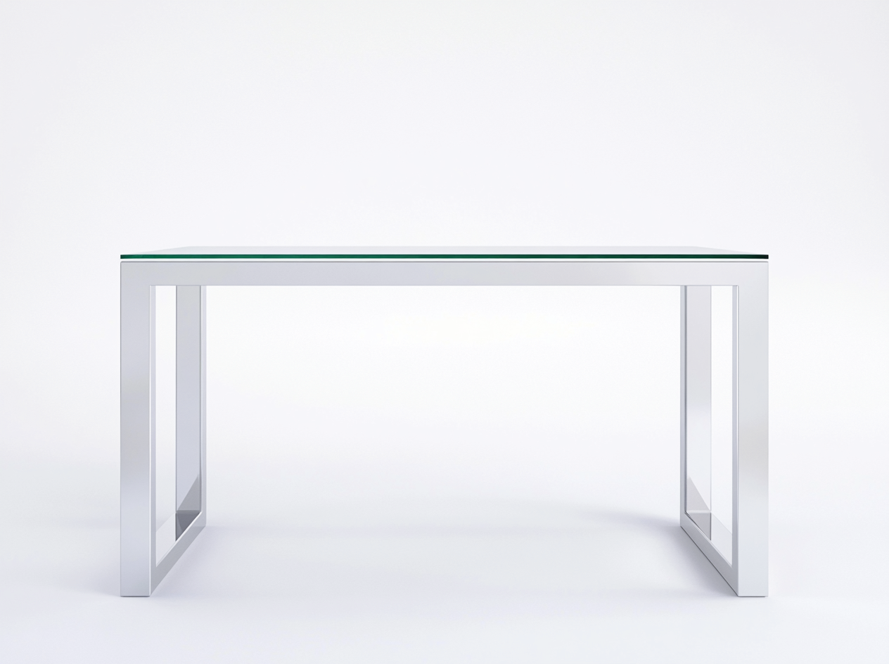 Table basse en verre trempé 110x55x45 cm - transparent/blanc - cadre métal blanc - design contemporain épuré-Loftilo