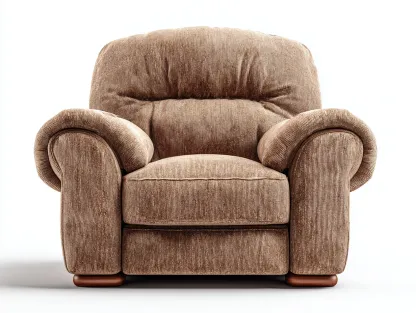 Fauteuil en tissu beige - 95x100x100 cm - avec assise moelleuse ergonomique-Loftilo