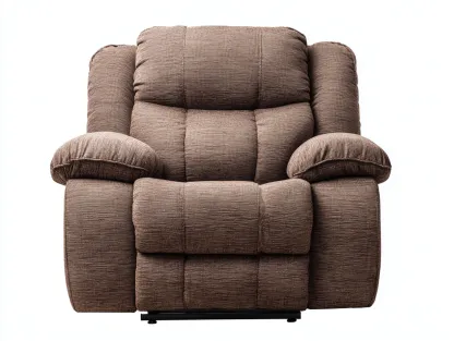 Fauteuil relax en tissu brun 100x95x100 cm - design moelleux et confortable avec fonction réglable-Loftilo