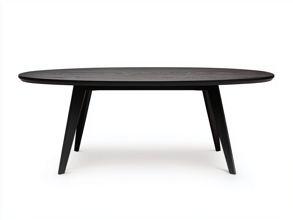 Table à manger bois 160x90x75 cm - noir - design scandinave élégant-Loftilo